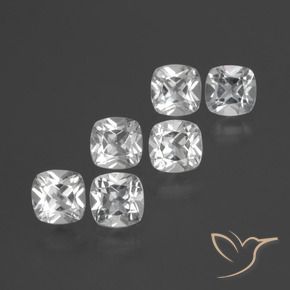 Gemme di Topazio Bianco naturale da 2.91 ct, Cuscino, VVS-VS
