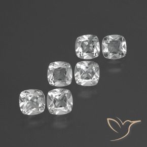 Gemme di Topazio Bianco naturale da 3.23 ct, Cuscino, VVS-VS