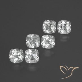 Gemme di Topazio Bianco naturale da 3.05 ct, Cuscino, VVS-VS