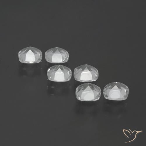 Gemme di Topazio Bianco trasparente naturale da 3.03 ct, Cuscino, VVS-VS