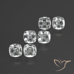 Gemme di Topazio Bianco trasparente naturale da 2.69 ct, Cuscino, VVS-VS