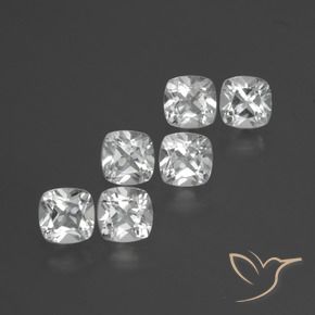 Gemme di Topazio Bianco naturale da 3.08 ct, Cuscino, VVS-VS