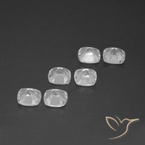 Gemme di Topazio Bianco trasparente naturale da 2.86 ct, Cuscino, VVS-VS