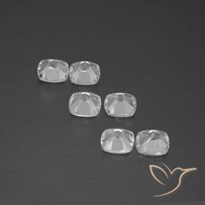 Gemme di Topazio Bianco trasparente naturale da 2.88 ct, Cuscino, VVS-VS