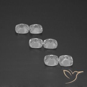 Gemme di Topazio Bianco trasparente naturale da 2.74 ct, Taglio a cuscino, VVS-VS