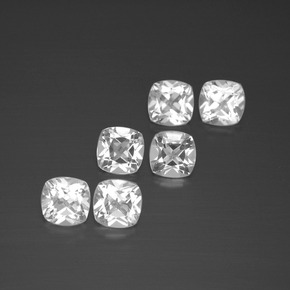 Topazio naturale bianco da 3,14 ct, taglio a cuscino, VVS-VS