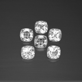 Topazio naturale bianco da 3,14 ct, taglio a cuscino, VVS-VS