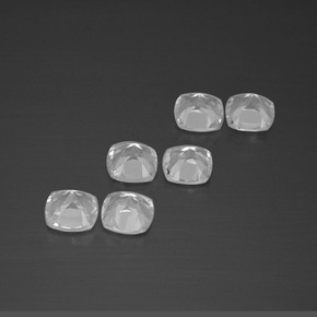 Topazio naturale bianco da 3,14 ct, taglio a cuscino, VVS-VS