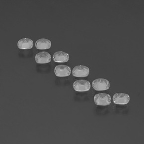 Topazio naturale bianco da 4,37 ct, taglio a cuscino, VVS-VS