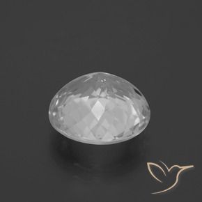 Topazio naturale bianco da 6,31 ct, taglio rotondo, VS