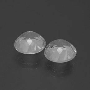 Topazio naturale bianco da 7,13 ct, taglio rotondo, VVS-VS