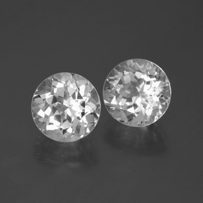 Gemme di Topazio Bianco naturale da 5.56 ct, Taglio rotondo, VVS-VS