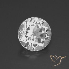 Topazio Bianco trasparente naturale da 4.50 ct, Taglio rotondo, VVS-VS