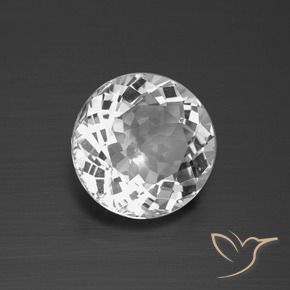 Topazio Bianco trasparente naturale da 4.44 ct, Rotondo, VVS-VS