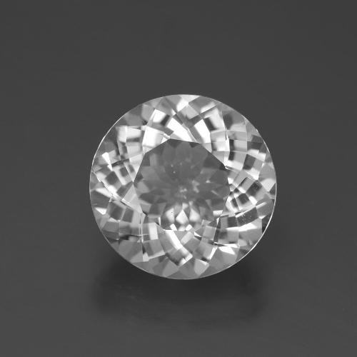 Topazio naturale bianco da 5,31 ct, taglio rotondo, VVS