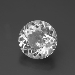 Topazio naturale bianco da 5,31 ct, taglio rotondo, VVS