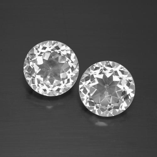Gemme di Topazio Bianco naturale da 6.65 ct, Taglio rotondo, VVS-VS