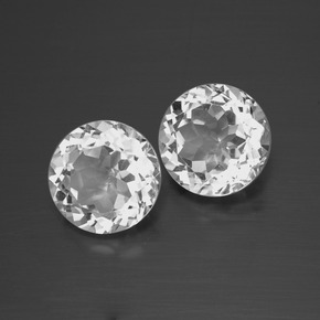 Gemme di Topazio Bianco naturale da 6.65 ct, Taglio rotondo, VVS-VS