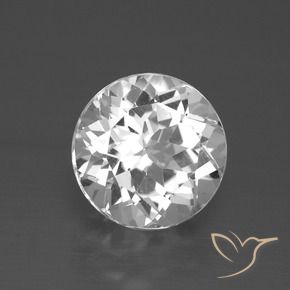 Topazio Bianco naturale da 3.51 ct, Rotondo, VVS-VS