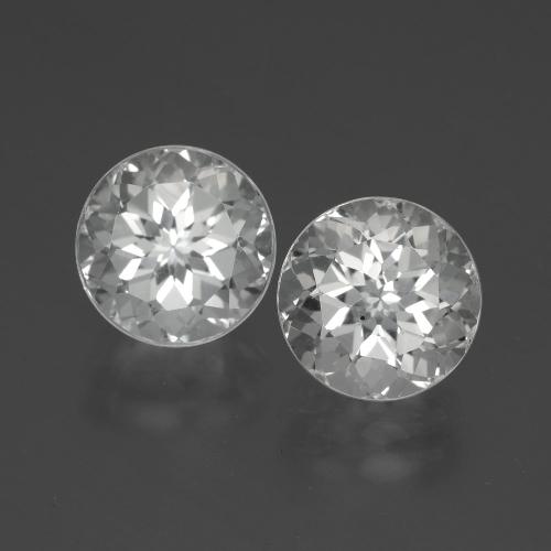Gemme di Topazio Bianco naturale da 7.33 ct, Taglio rotondo, VVS-VS