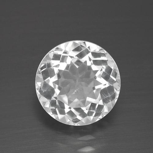 Topazio Bianco trasparente naturale da 3.41 ct, Taglio rotondo, VVS-VS