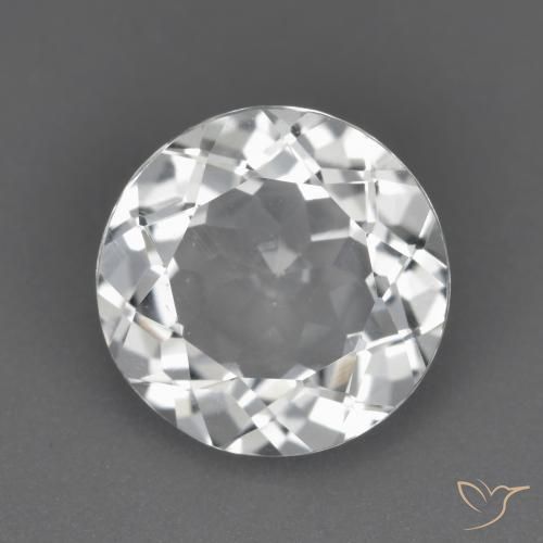 3.08ct Naturale Bianco trasparente Topazio, Rotondo, VS