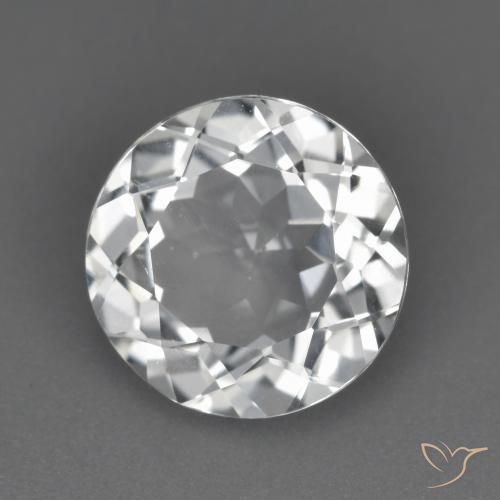 Topazio Bianco trasparente naturale da 3.08 ct, Rotondo, VS