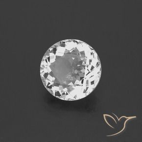 Topazio Bianco naturale da 3.43 ct, Rotondo, VVS-VS