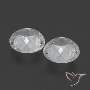 Gemme di Topazio Bianco trasparente naturale da 7.41 ct, Rotondo, VVS-VS