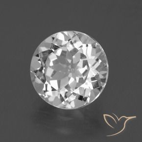 Topazio Bianco trasparente naturale da 4.83 ct, Rotondo, VVS-VS
