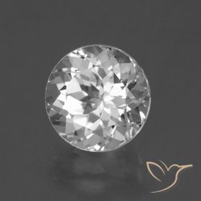 Topazio Bianco trasparente naturale da 4.89 ct, Rotondo, VVS-VS