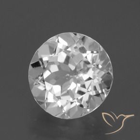 Topazio Bianco trasparente naturale da 4.33 ct, Rotondo, VVS-VS