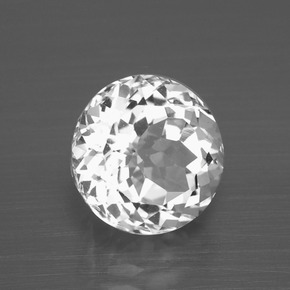 Topazio Bianco trasparente naturale da 4.25 ct, Taglio rotondo, VVS-VS