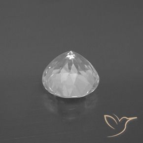 Topazio naturale bianco da 3,74 ct, taglio rotondo, VVS-VS