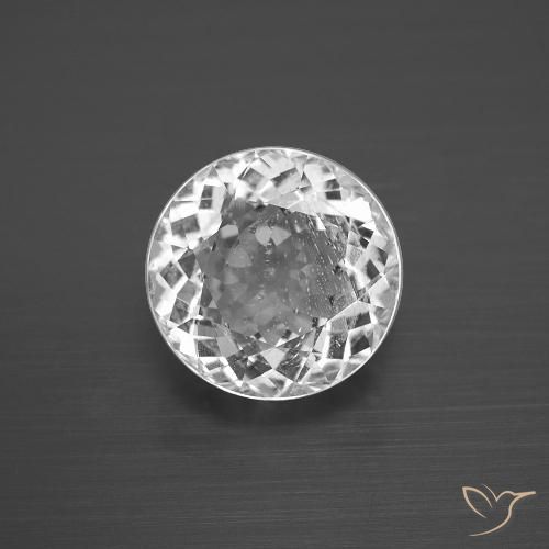 4.30ct Naturale Bianco Topazio, Rotondo, VS