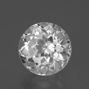 Topazio Bianco naturale da 4.36 ct, Taglio rotondo, VS