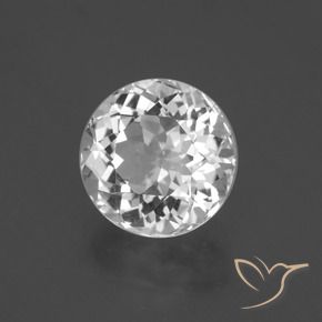 Topazio Bianco trasparente naturale da 4.59 ct, Rotondo, VVS-VS