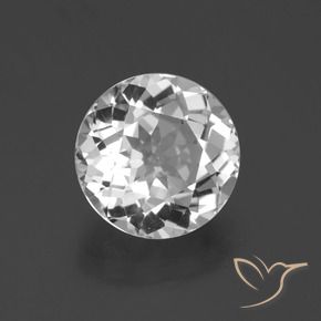 Topazio Bianco trasparente naturale da 4.75 ct, Rotondo, VVS-VS
