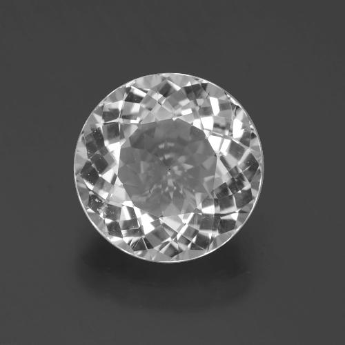 Topazio naturale bianco da 4,96 ct, taglio rotondo, VS