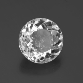 Topazio naturale bianco da 4,96 ct, taglio rotondo, VS