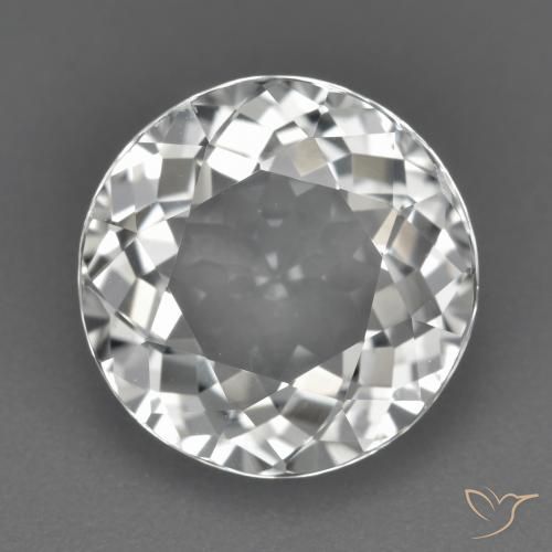 Topazio Bianco trasparente naturale da 5.08 ct, Rotondo, VVS-VS