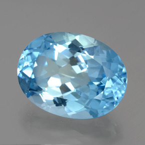 Topazio Celeste naturale da 22.01 ct, Taglio ovale, VVS