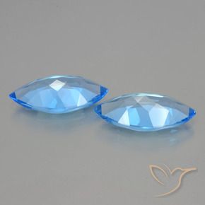 Gemme di Topazio Blu svizzero naturale da 8.14 ct, Taglio marquise, VVS