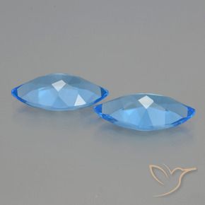 Gemme di Topazio Blu svizzero naturale da 8.48 ct, Taglio marquise, VVS-VS