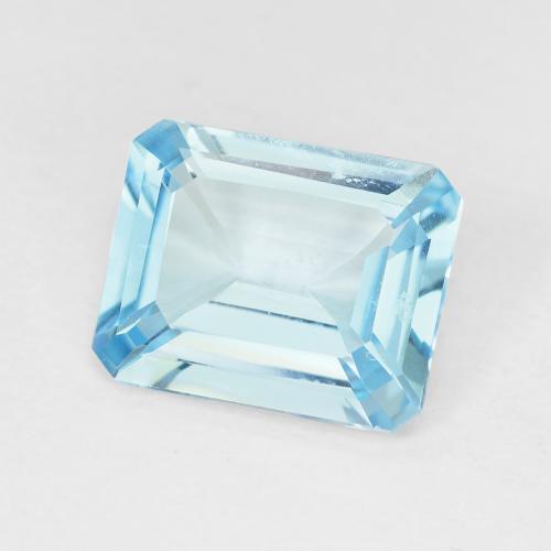 Topazio Blu svizzero naturale da 3.25 ct, Taglio smeraldo, VVS-VS