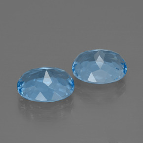 Gemme di Topazio Blu svizzero naturale da 6.96 ct, Taglio ovale, VS