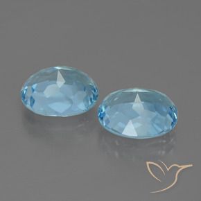 Gemme di Topazio Celeste naturale da 6.98 ct, Ovale, VVS