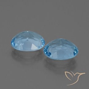 Gemme di Topazio Celeste naturale da 6.31 ct, Ovale, VVS-VS