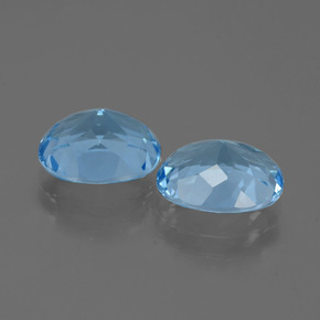 Topazio naturale blu da 6,56 ct, taglio ovale, VVS-VS