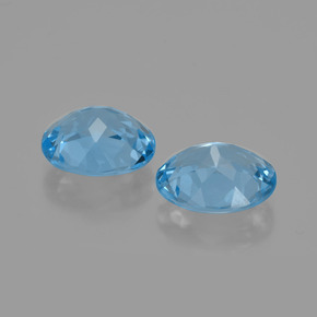 Topazio naturale blu da 5,86 ct, taglio ovale, VVS